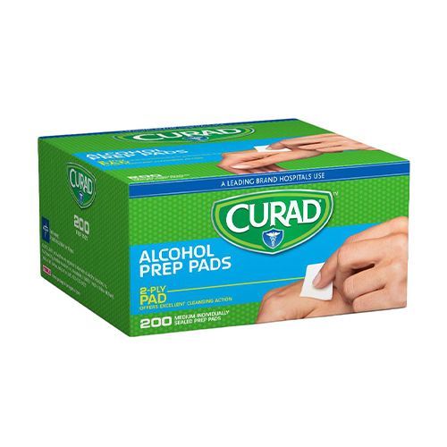 Curad 2-Ply Alcohol Prep Pads  200 count