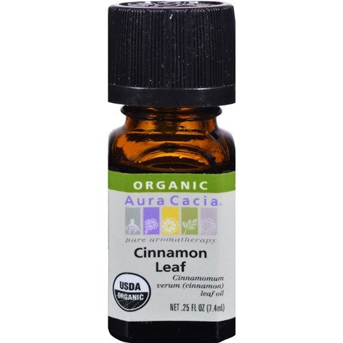 Aura Cacia Organic Cinnamon Leaf 0.25 fl oz Liquid