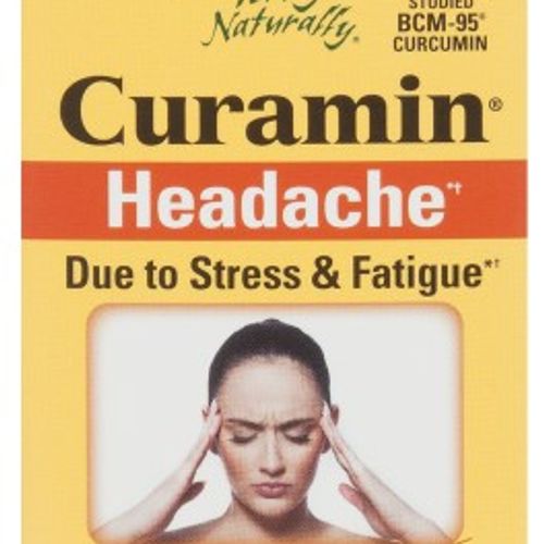 Terry Naturally Curamin Headache Relief - Travel Size  21 Vegan Tablets - Targets Headache Pain Caus