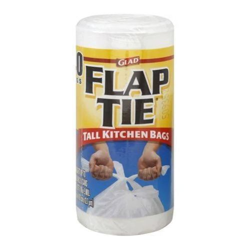 Glad Tall Flap Tie Kitchen Trash Bags, 13 Gallon, 40 Count