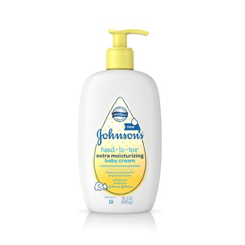 Johnson's Head-To-Toe Extra Moisturizing Baby Cream, 15 Oz