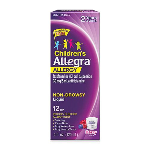Allegra Children s 12HR Liquid (4 Oz.  Berry Flavor  30 mg)