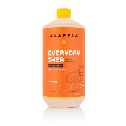 Alaffia Shea Bubble Bath  Unscented  32 Oz