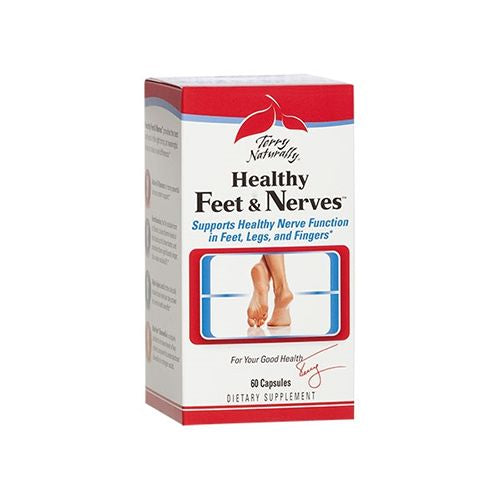 Terry Naturally Healthy Feet & Nerves - 60 Vegan Capsules - Nerve Function Support Supplement  Conta