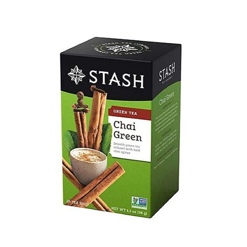 Stash Tea Chai Green Tea - Caffeinated, Non-GMO Project Verified Premium Tea with No Artificial Ingredients, 20 Count (Pack of 6) - 120 Bags Total (B000CQE42M)