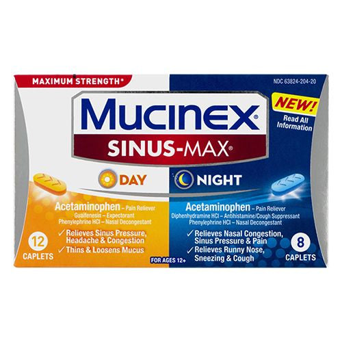 Mucinex Sinus-Max Max Strength Day & Night Caplets (20ct)