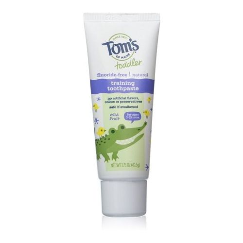 Tom s of Maine Natural Fluoride-Free Toddler Training Toothpaste  Mild Fruit  1.75 Oz