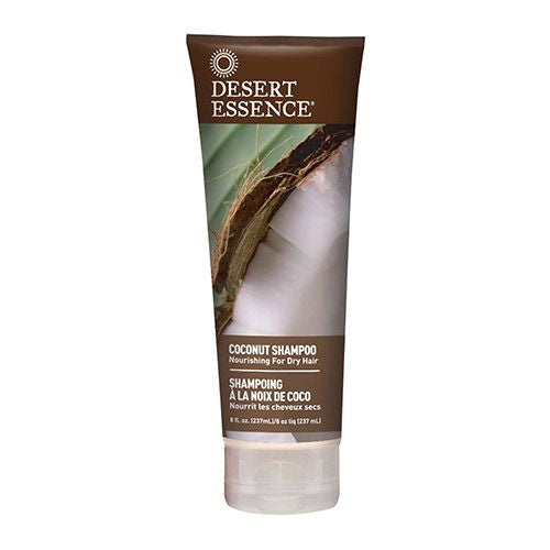 Desert Essence  Coconut Shampoo  8.0 fl. Oz. - Gluten Free  Vegan  Paraben Free - Nourishing Shampoo for Dry Hair