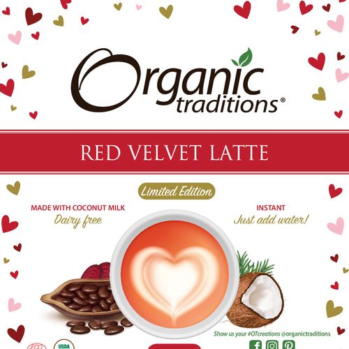 Organic Traditions Red Velvet Beet Latte, 5.3 oz