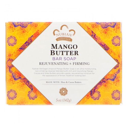 Nubian Heritage Mango Butter Bar Soap with Shea & Cocoa Butter  Vitamin C 5 oz