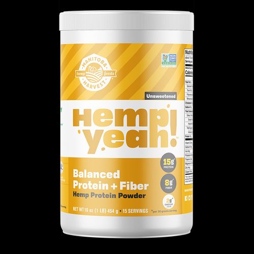 Manitoba Harvest Hemp Yeah! Balanced Protein + Fiber Powder  Unsweetened  15g Protein  1.0lb  16.0oz