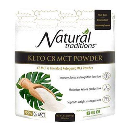 Natural Traditions Keto C8 Mct Powder 9.5 oz Pkg