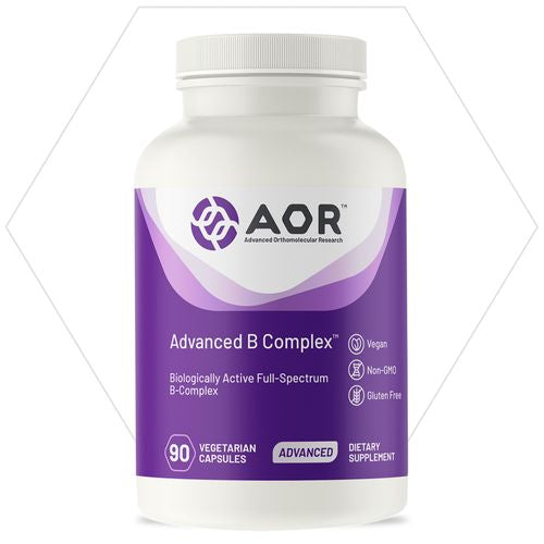 AOR  Advanced B Complex  Multivitamin Support for Energy  Stress and Metabolism  Dietary Supplement  30 Servings (90 Capsules)