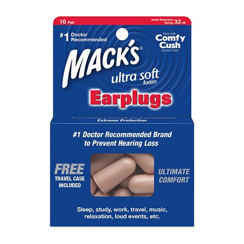 Mack s Ultra-Soft Foam Earplugs  Tan  10 Pair