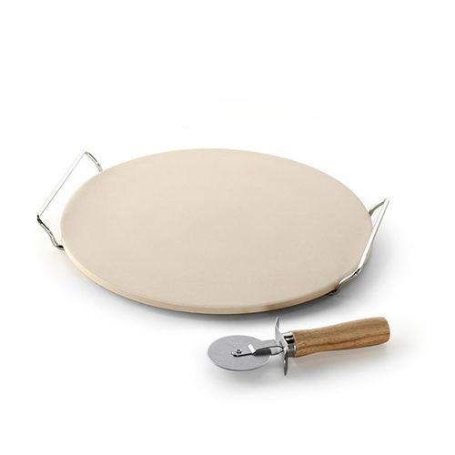 Nordic Ware Pizza Stone 2 PC Set  Tan