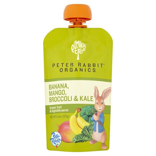 Peter Rabbit Organics Banana  Mango  Broccoli & Kale Fruit & Vegetable Puree  4.4 oz