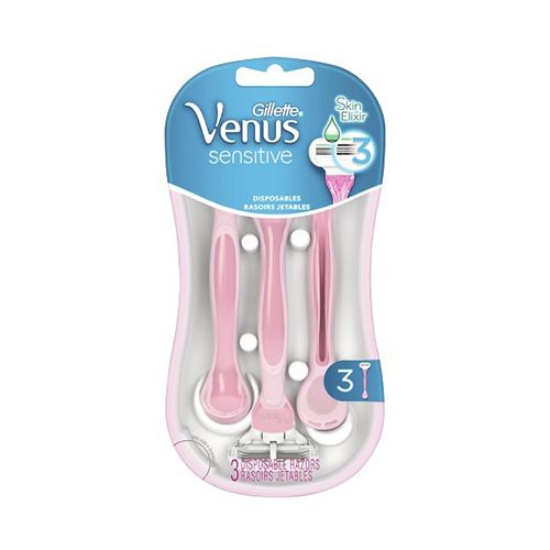 Venus Gillette Sensitive Women s Disposable Razor  3 Count