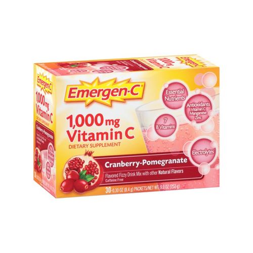 Emergen-C 1000mg Vitamin C Powder, With Antioxidants, B Vitamins And Electrolytes, Vitamin C Supplements For Immune Support, Caffeine Free Drink, Cranberry Pomegranate Flavor - 30 Count/1 Month (B0795YGP1V)