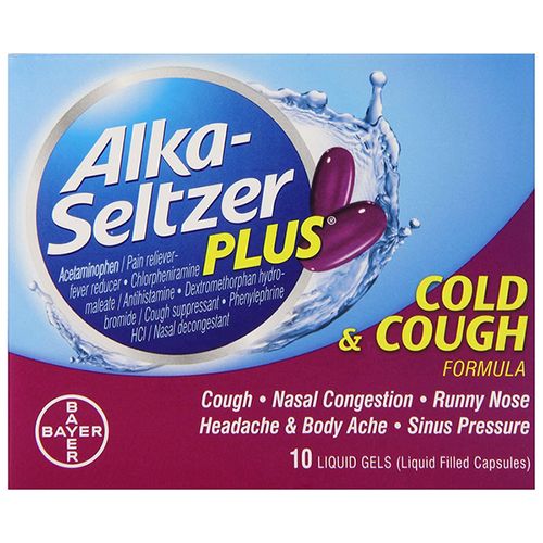 Alka-Seltzer Plus Cold and Cough Liquid Gels, 10 Count (B00E6M4FRW)