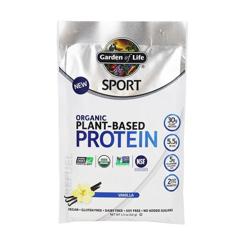 11 Packs Of 1.5 Oz Garden Of Life Sport Organic Plant-based Protein Vanilla 16.5