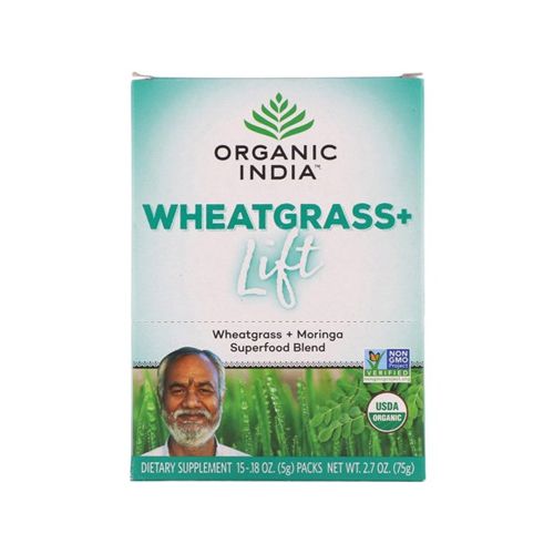 Organic India  Wheatgrass  Lift  Superfood Blend  15 Packs  0 18 oz  5 g  Each