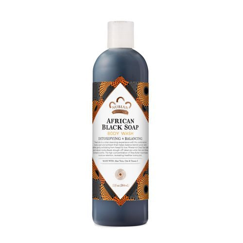 Nubian Heritage African Black Soap Body Wash 13 oz