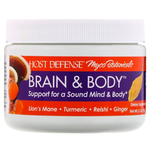 Host Defense  MycoBotanicals Brain & Body Mushroom Powder  Support for Brain  Heart and Digestive Health  Certified Organic Supplement  3.5 oz (33 Servings)