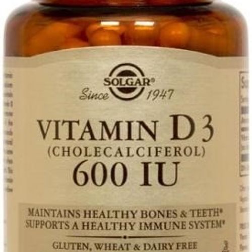 Vitamin D3 (Cholecalciferol)  15 mcg (600 IU)  120 Vegetable Capsules  Solgar