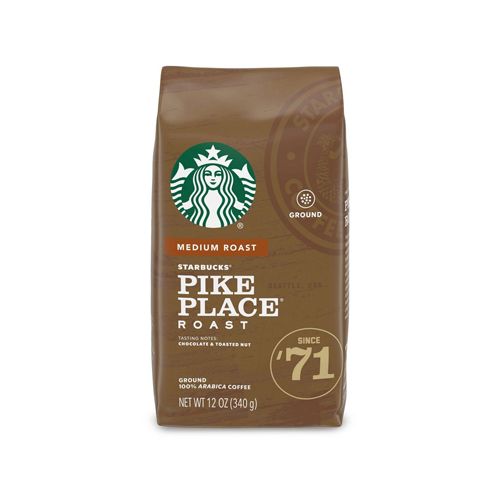 Starbucks Medium Roast Ground Coffee — Pike Place Roast — 100% Arabica — 1 bag (12 oz.)