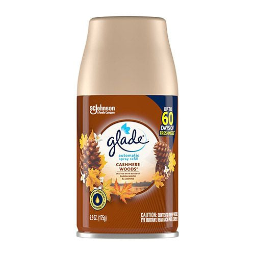 Glade Automatic Spray Refill 1 CT  Cashmere Woods  6.2 OZ. Total  Air Freshener Infused with Essential Oils