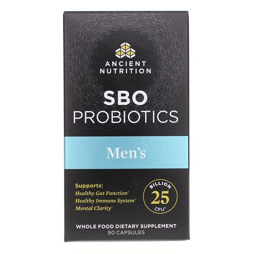 2 Ancient Nutrition SBO Probiotics Mens 25 Bilion CFU 90 Caps/Box EXP 11/24/21
