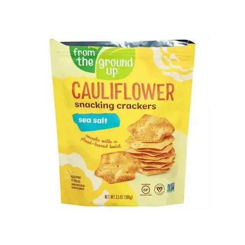 Real Food From The Ground Up Cauliflower Sea Salt Snacking Crackers  3.5 oz