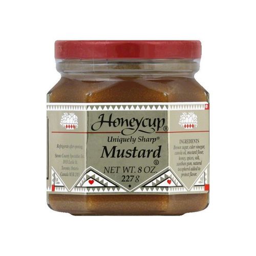 Honeycup Uniquely Sharp Mustard, 8 Oz, 6 Ct