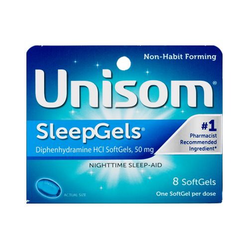 Unisom SleepGels SoftGels (8 Ct)  Sleep-Aid  Diphenhydramine HCI