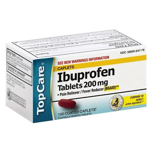 Ibuprofen Tablets 200mg/100caplets/ 3 Pack/ Exp.05/20 By Topcare