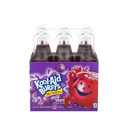 Kool-Aid Bursts Grape Ready-To-Drink Soft Drink, 6 ct - 6.75 fl oz Bottles