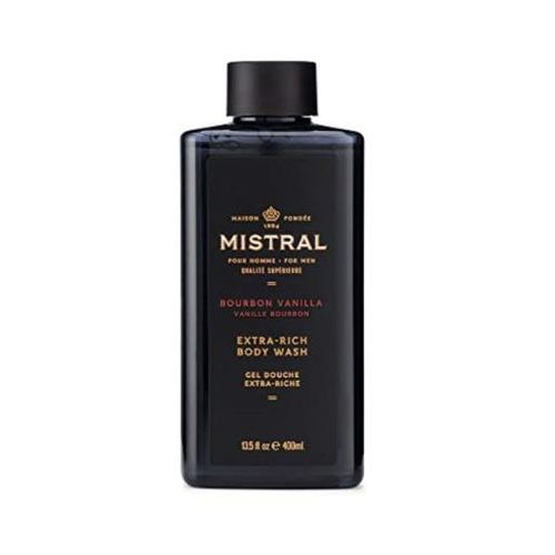 Mistral Men's Bourbon Vanilla Body & Hair Wash, Bourbon Vanilla, 13.5 Fl Oz