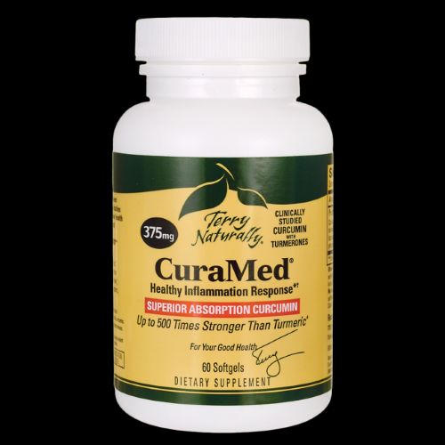 Terry Naturally CuraMed 375 mg - 60 Softgels - Superior Absorption BCM-95 Curcumin Supplement  Promotes Healthy Inflammation Response - Non-GMO  Gluten-Free  Halal - 60 Servings