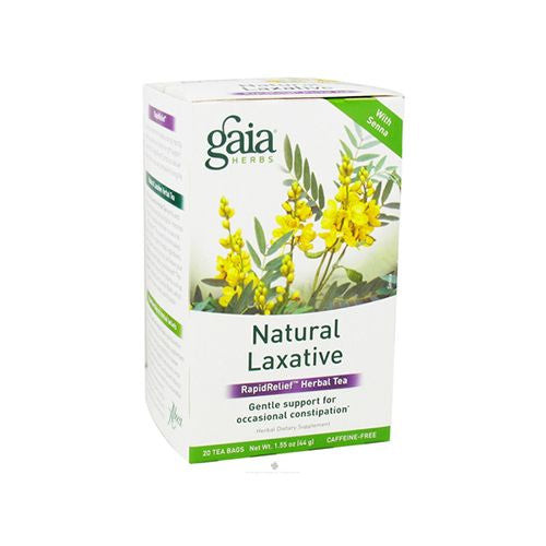 Gaia Herbs Natural Laxative, Herbal Tea, Caffeine-Free, 16 Tea Bags, 1.24 oz (35.2 g)