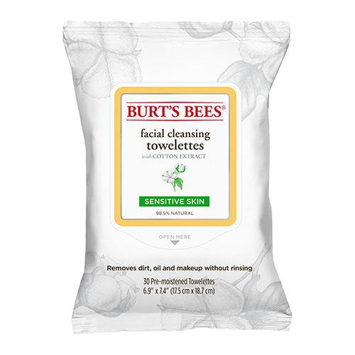 Burt s Bees Sensitive Facial Cleanser Wipes  30 Count