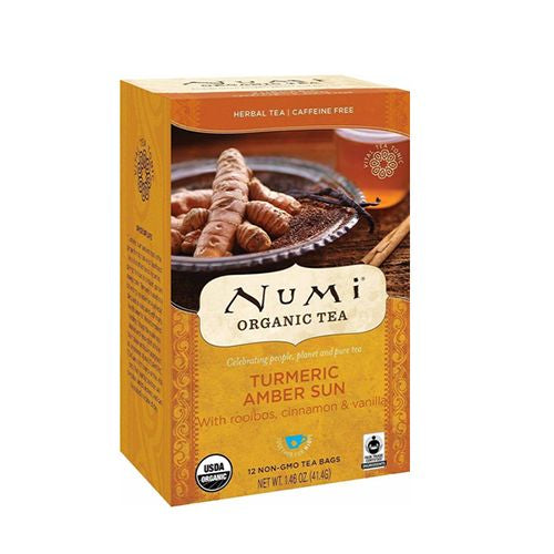 Numi Organic Tea, Amber Sun, Tea Bags, 12 Ct