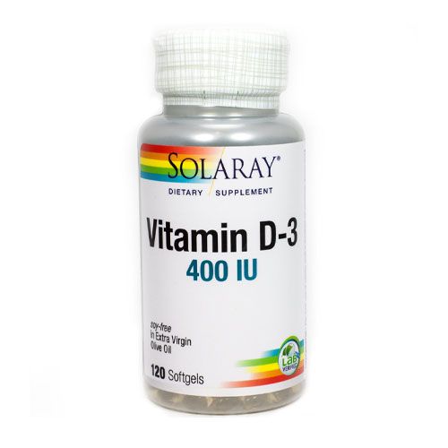 Vitamin D 400 iu By Solaray - 120 Softgels