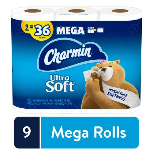 Charmin Ultra Soft Toilet Paper  9 Mega Rolls