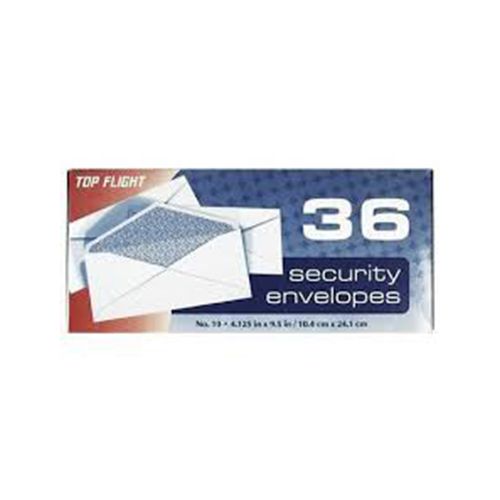 Top Flight - Security Envelopes - Return Address 36.00 ct
