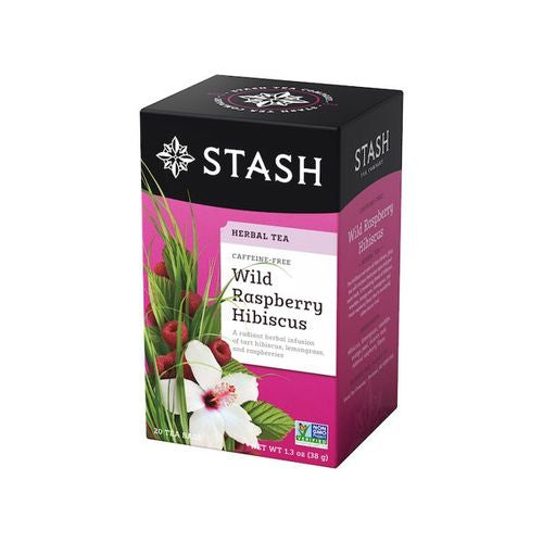 Stash Wild Raspberry Hibiscus Herbal Tea Bags, 20 Count, 1.3 Oz