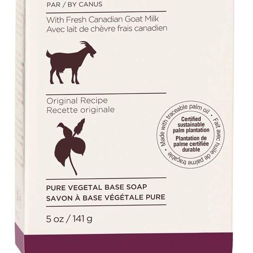 Nature With Fresh Canadian Goat Milk Pure Vegetal Base Original Recipe Soap Bar 5 oz
