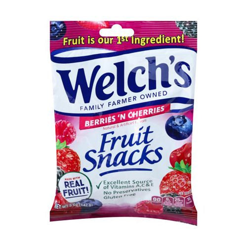 Welch s Berries  n Cherries Fruit Snacks  5 oz