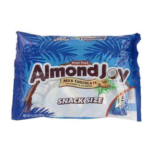 ALMOND JOY  Coconut and Almond Chocolate Snack Size Candy Bars  Gluten Free  Individually Wrapped  11.3 oz  Bag