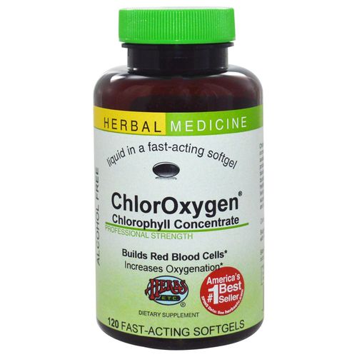 Herbs etc - chloroxygen chlorophyll concentrate professional strength alcohol free - 120 softgels