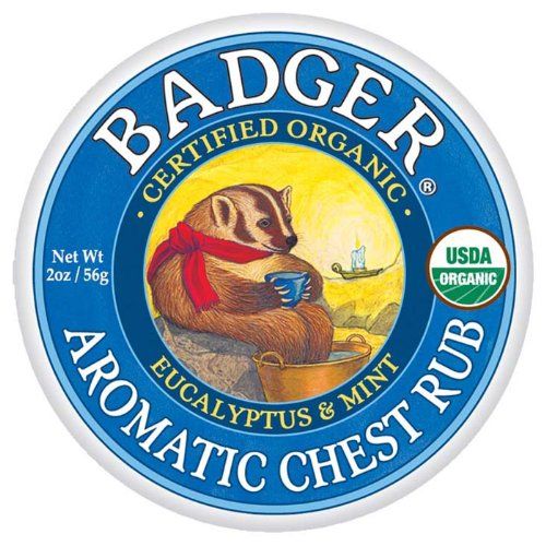 Badger - Aromatic Chest Rub  Eucalyptus & Mint  Certified Organic  Soothing Vapor Rub with Eucalyptus Essential Oils  Baby Chest Rub  Vapor Rub Ointment